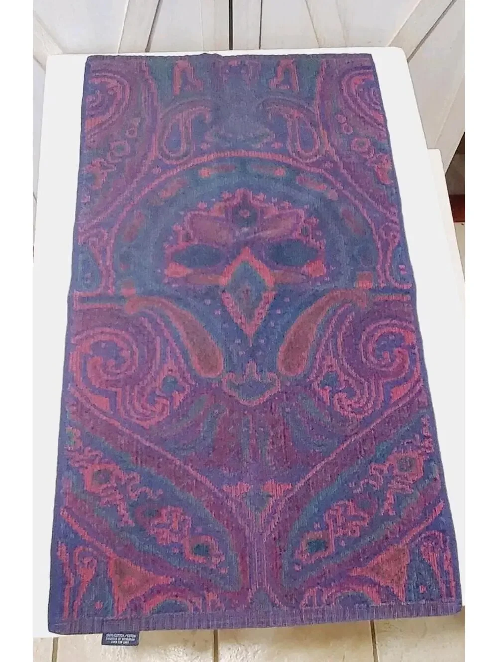 Vintage Ralph Lauren Paisley Medallion 1 Hand Towel Jewel Tones